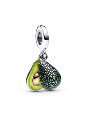 Avocado Double Dangle Charm - Sterling silver, 14k gold plating
