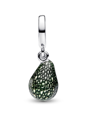 Avocado Double Dangle Charm - Sterling silver, 14k gold plating
