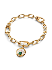 Scarab Beetle Medallion Charm - 14k gold plating