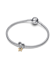 Lucky Star & Heart Charm - Sterling silver, 14k gold plating