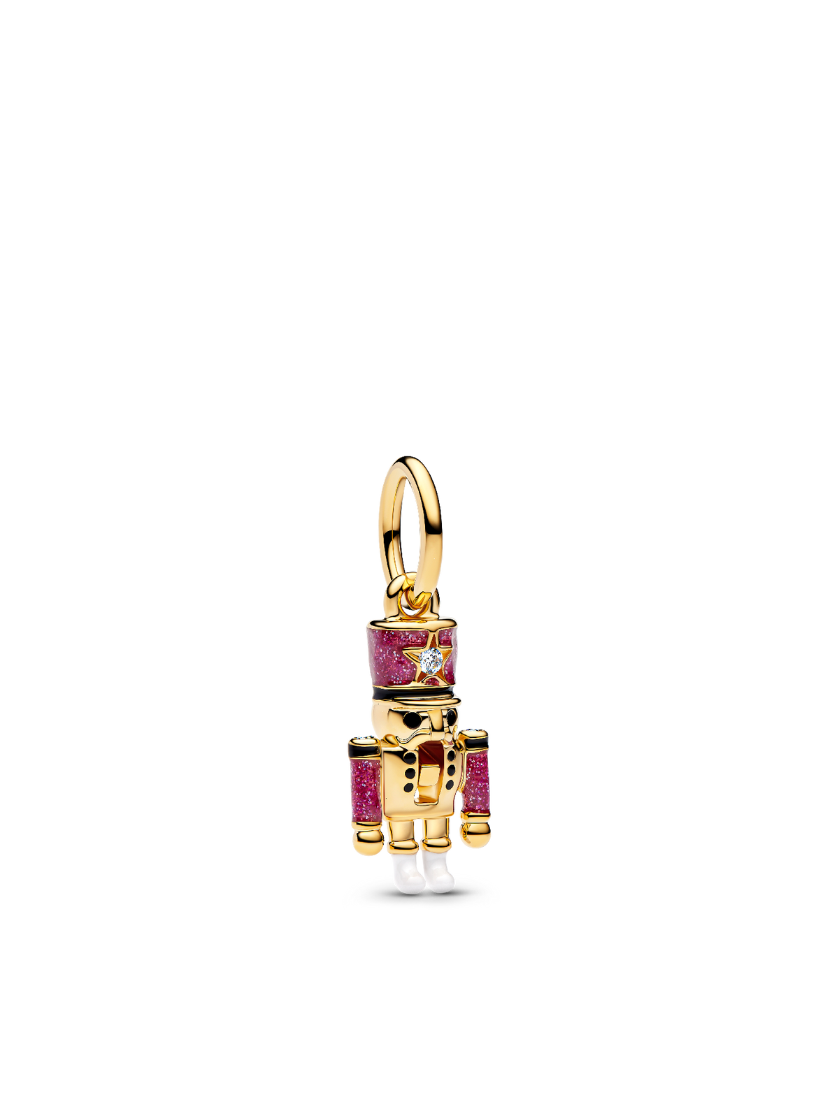 Moveable Nutcracker Dangle Charm - 14k gold plating