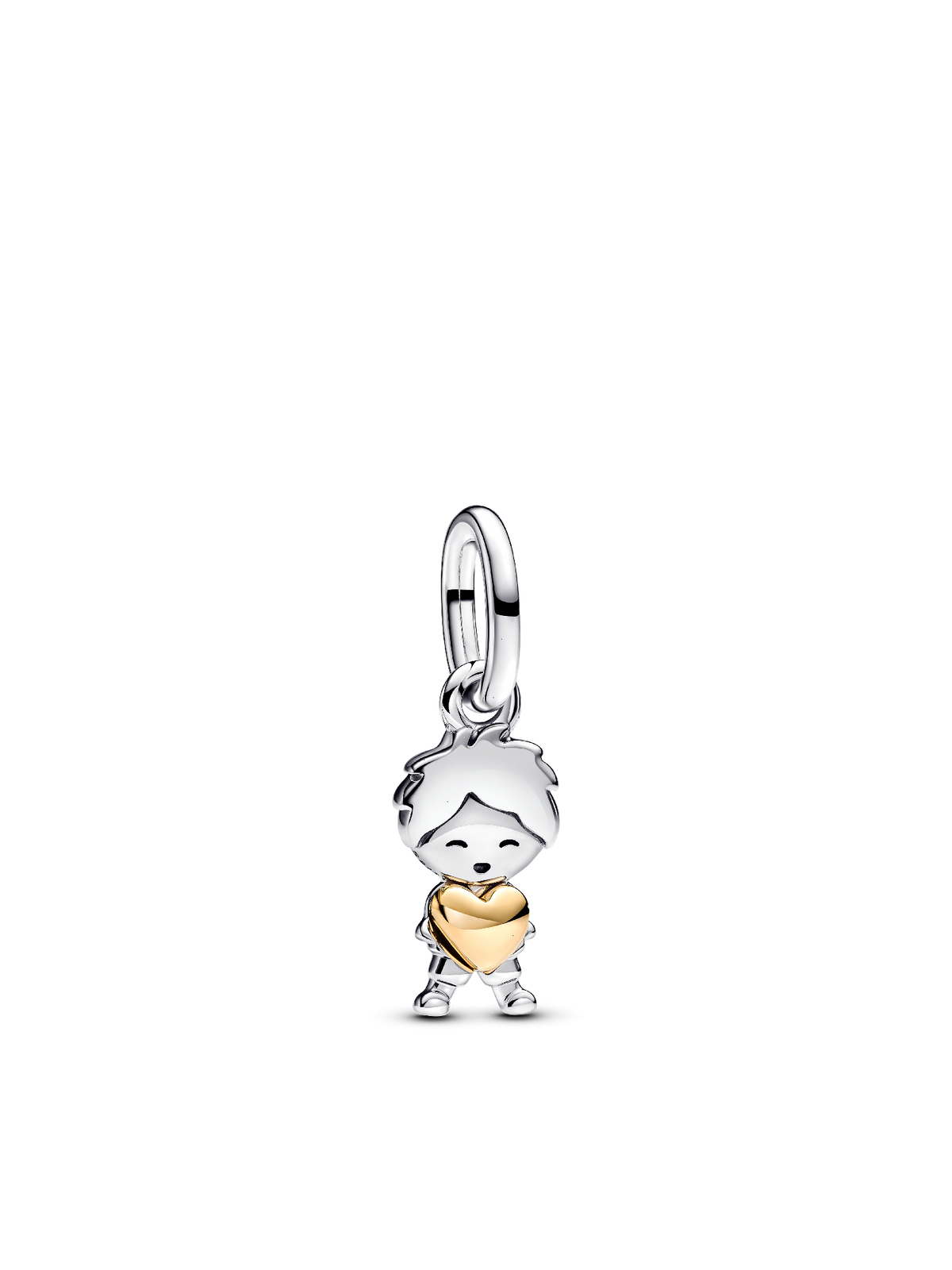 Happy Boy Dangle Charm - Sterling silver, 14k gold plating