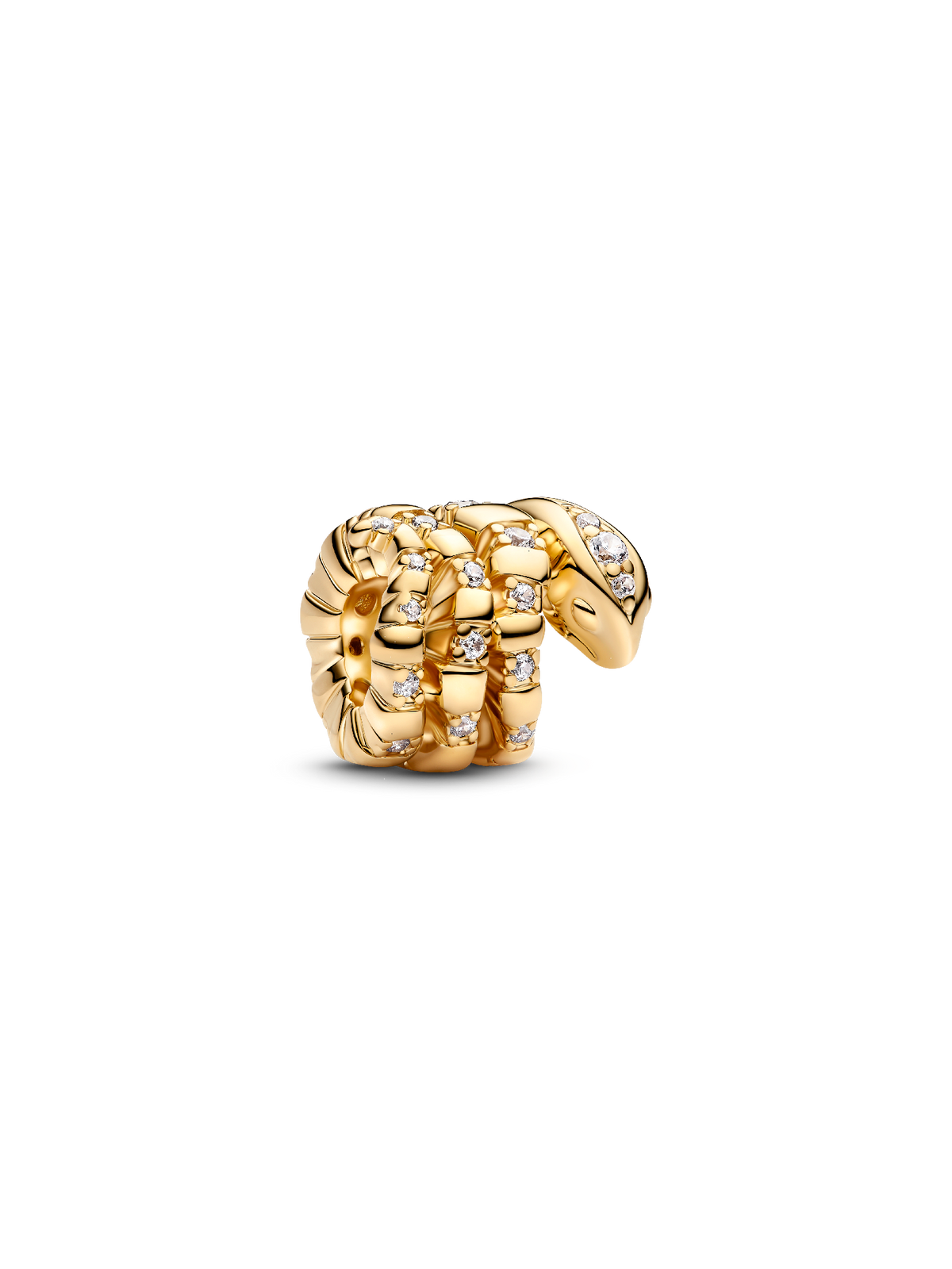 FINAL SALE - Curled Snake Charm - 14k gold plating