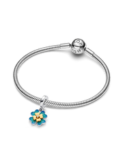 2025 Four Leaf Clover Lab-Grown Diamond Dangle Charm - 0.009 ct TW, Sterling silver, 14k gold plating