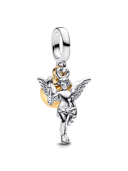 FINAL SALE - Cupid Dangle Charm - Sterling silver, 14k gold plating