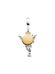 FINAL SALE - Cupid Dangle Charm - Sterling silver, 14k gold plating