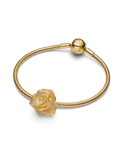 Rose in Bloom Oversized Charm - 14k gold plating