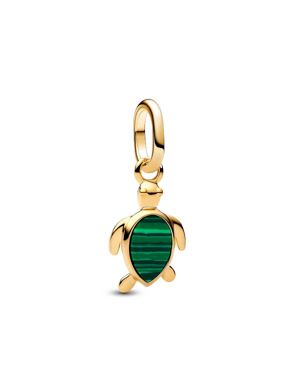 Green Turtle Mini Dangle Charm - 14k gold plating