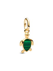 Green Turtle Mini Dangle Charm - 14k gold plating