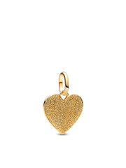 Engravable Heart Medallion Charm - 14k gold plating