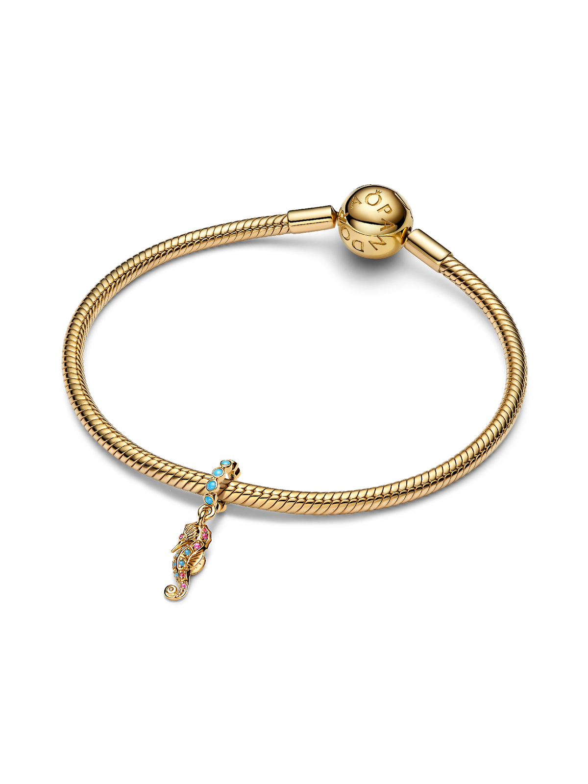 Seahorse Dangle Charm - 14k gold plating