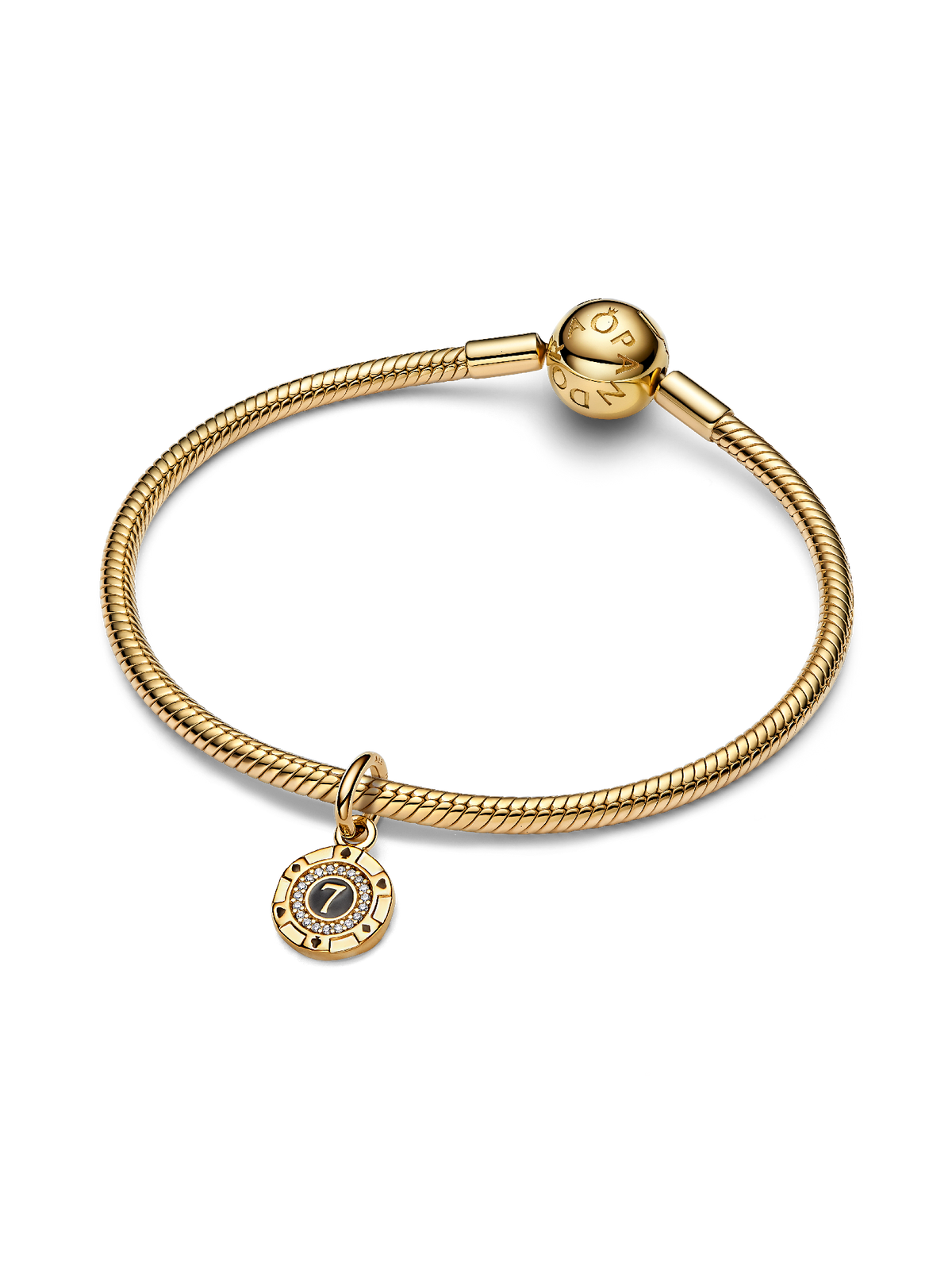 Lucky Chip Dangle Charm - 14k gold plating