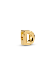Letter D Alphabet Charm - 14k gold plating