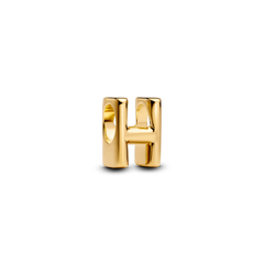Letter H Alphabet Charm - 14k gold plating