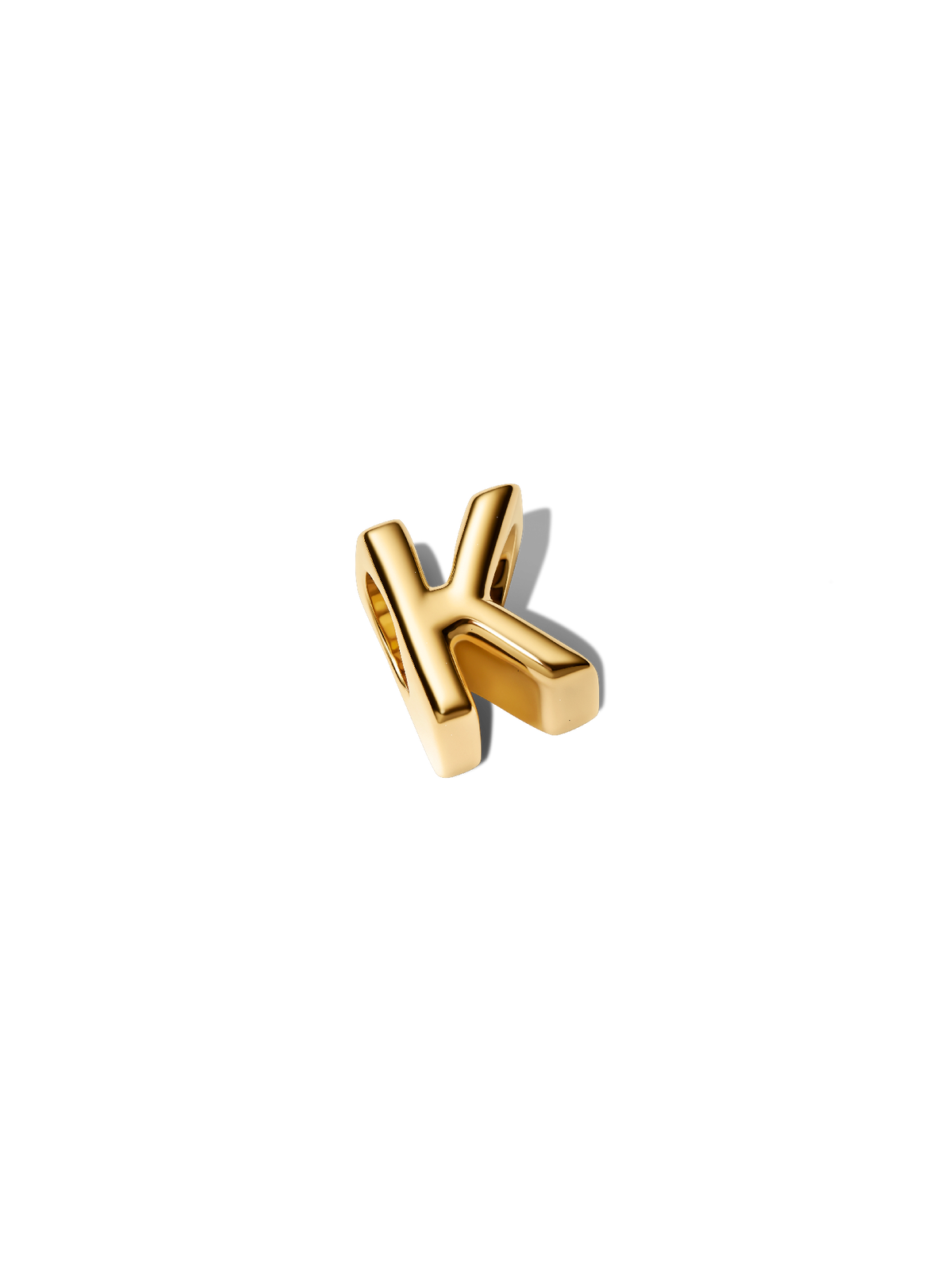 Letter K Alphabet Charm - 14k gold plating