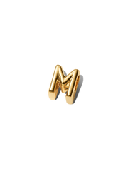 Letter M Alphabet Charm - 14k gold plating