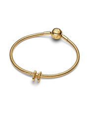 Letter M Alphabet Charm - 14k gold plating