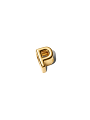Letter P Alphabet Charm - 14k gold plating