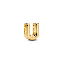 Letter U Alphabet Charm - 14k gold plating