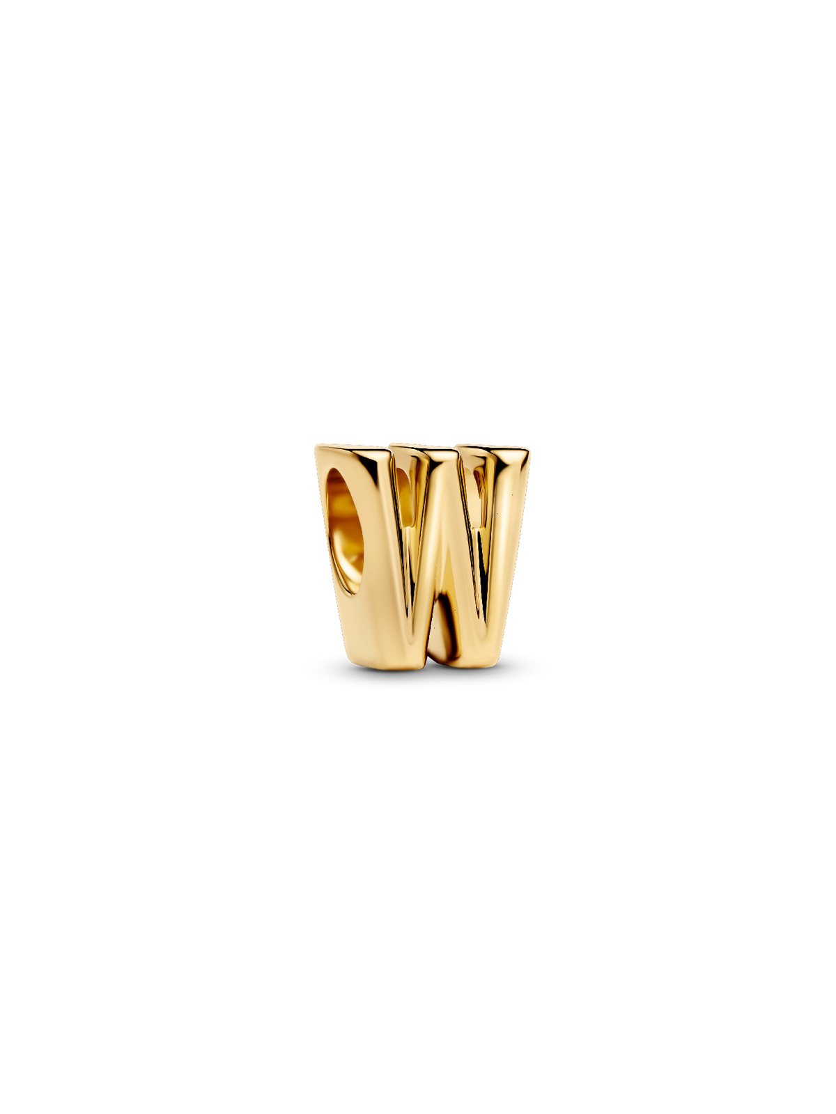 Letter W Alphabet Charm - 14k gold plating