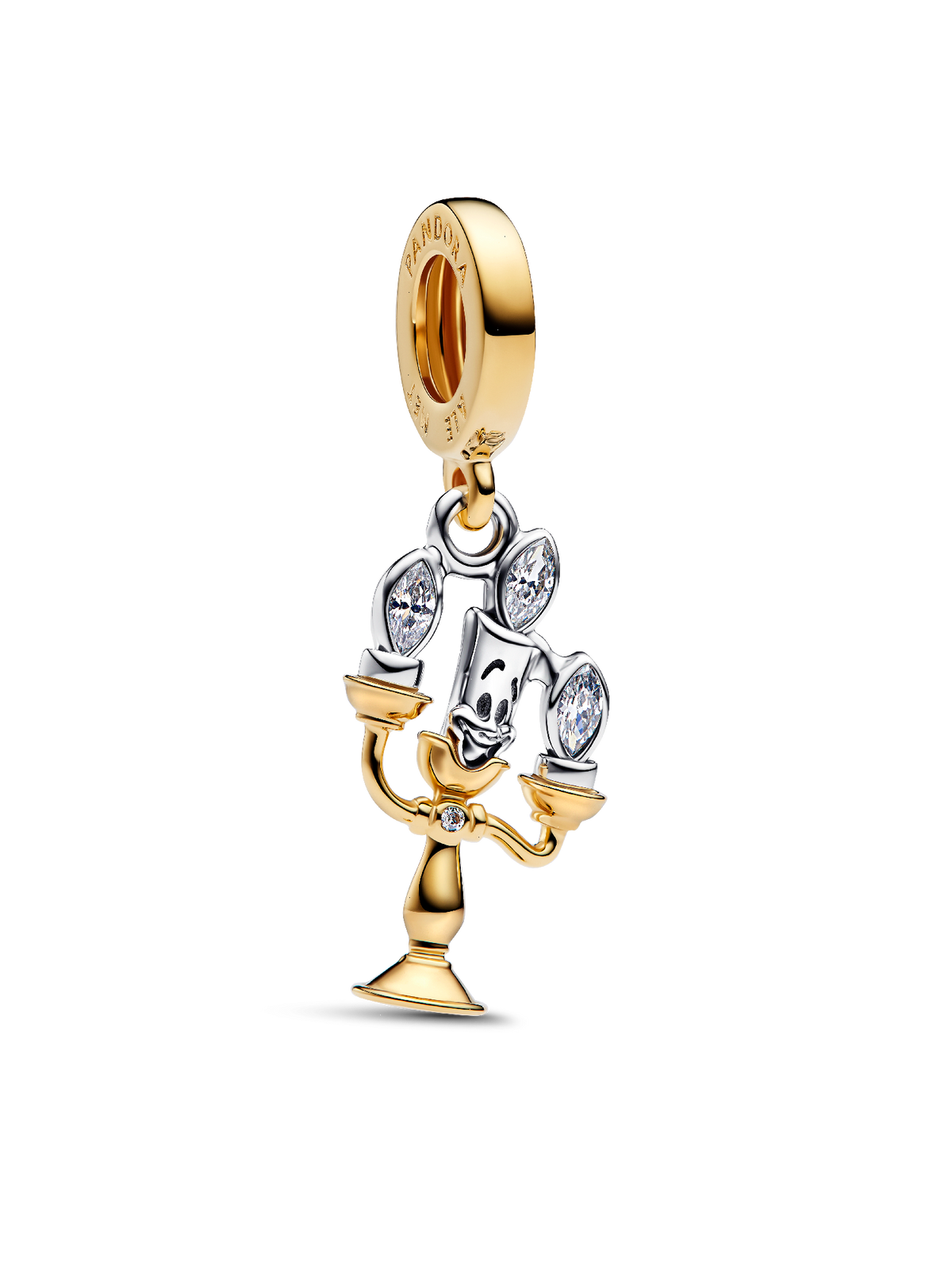 Disney Beauty and the Beast Lumiere Dangle Charm - Sterling silver, 14k gold plating