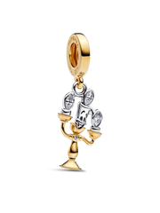 Disney Beauty and the Beast Lumiere Dangle Charm - Sterling silver, 14k gold plating