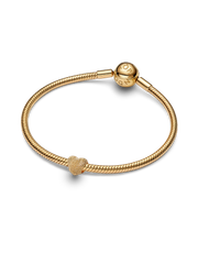 Textured Heart Mini Charm - 14k gold plating