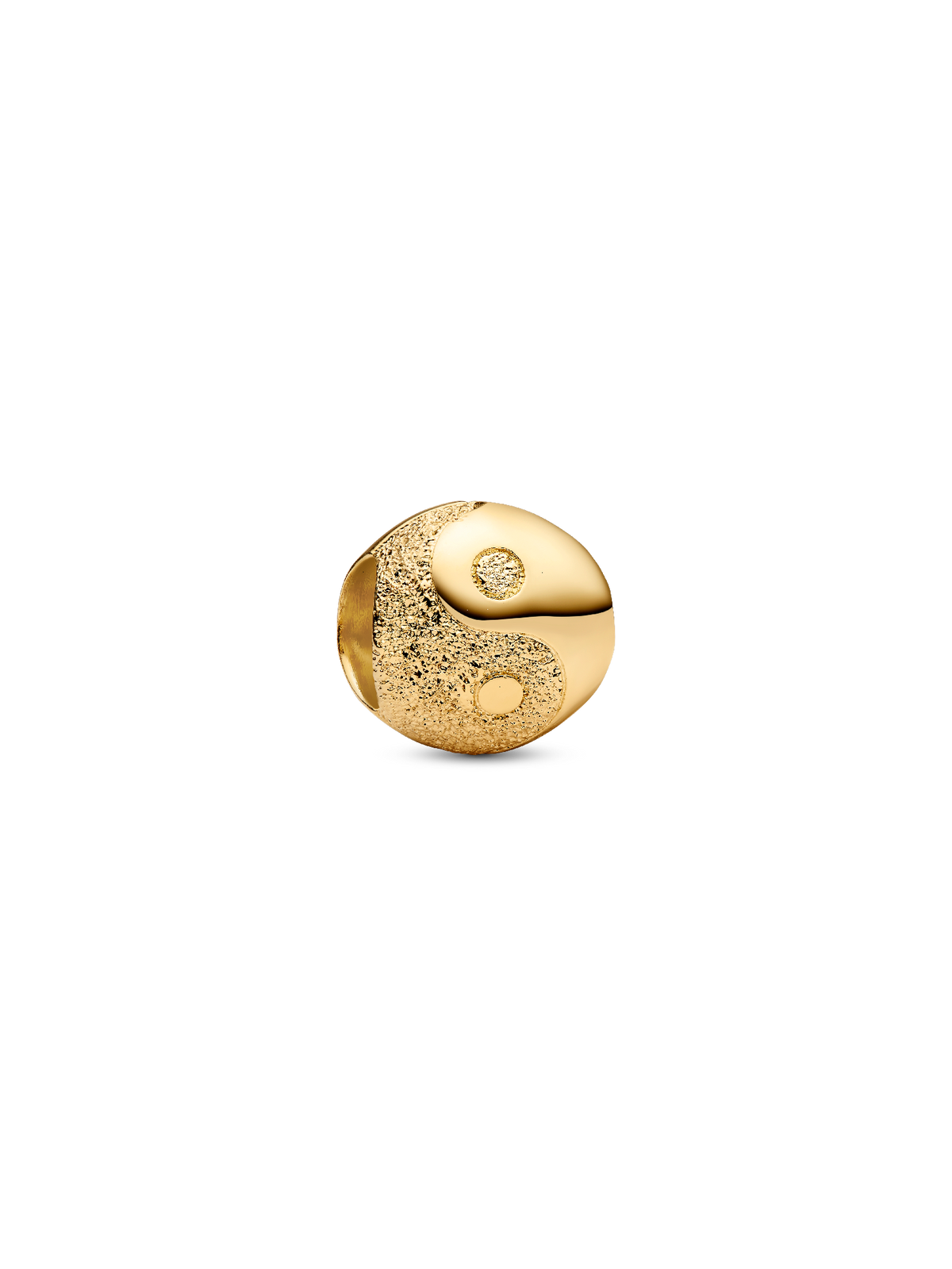 Textured Yin and Yang Mini Charm - 14k gold plating