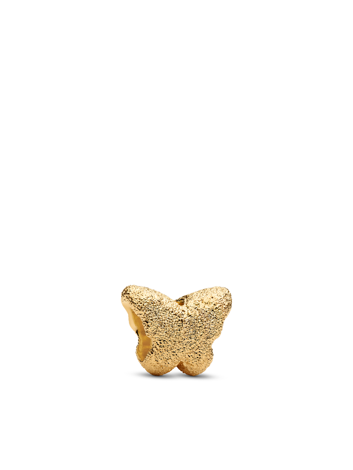 Textured Butterfly Mini Charm - 14k gold plating