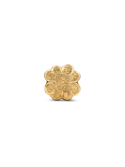 Textured Clover Mini Charm - 14k gold plating