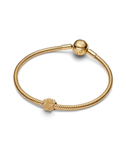 Textured Clover Mini Charm - 14k gold plating