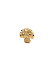 Textured Mushroom Mini Charm - 14k gold plating