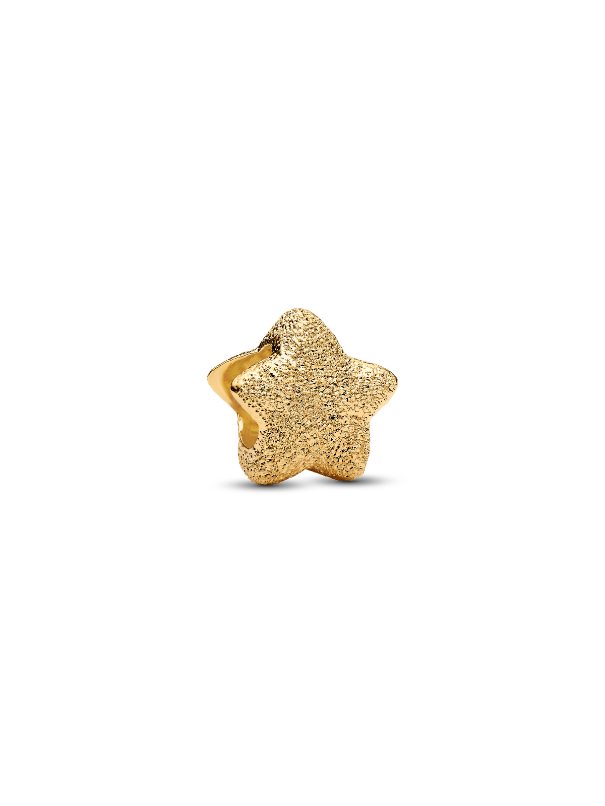 Textured Star Mini Charm - 14k gold plating