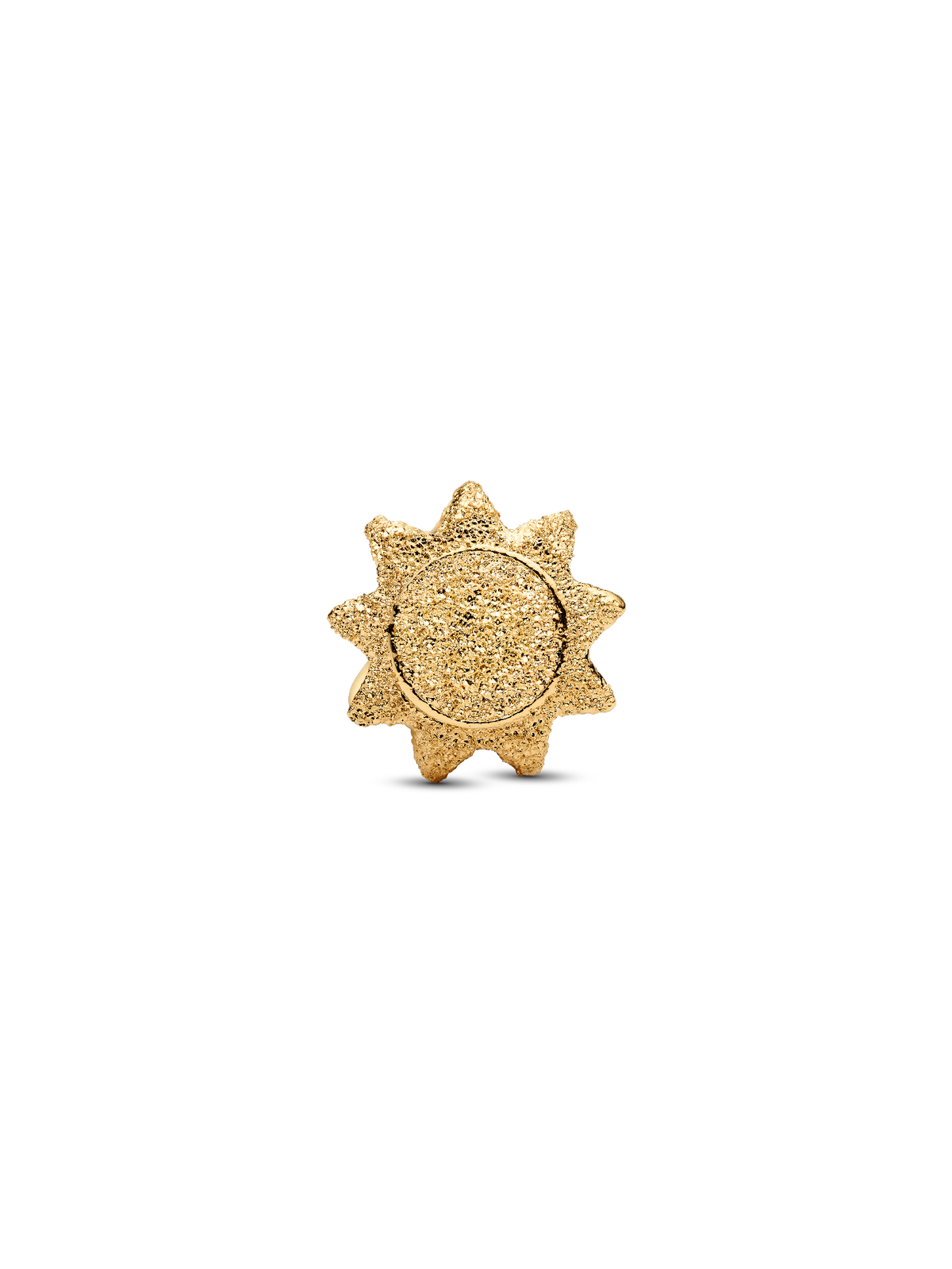 Textured Sun Mini Charm - 14k gold plating