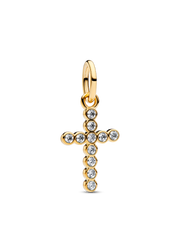 Cross Dangle Charm - 14k gold plating