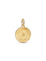 Swallow Medallion Charm - 14k gold plating