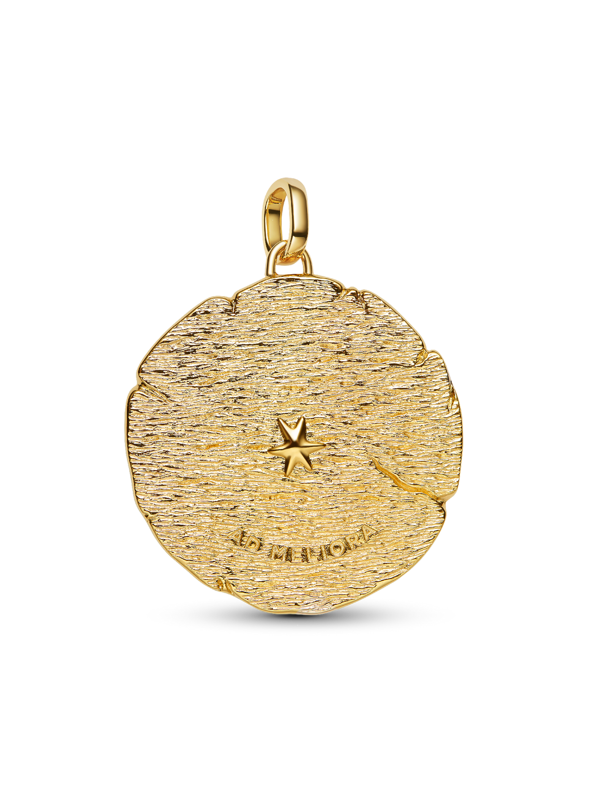 Crossing Arrows Oversized Medallion Charm - 14k gold plating