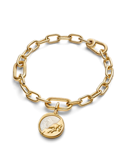 Pegasus Medallion Charm - Sterling silver, 14k gold plating