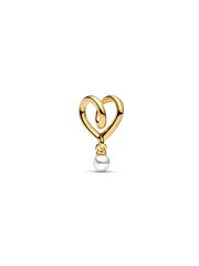 Wrapped Heart Charm - 14k gold plating