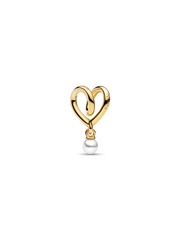 Wrapped Heart Charm - 14k gold plating