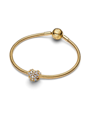 Sparkling Heart Charm - 14k gold plating