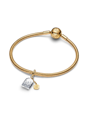 Bridgerton Tea Bag Dangle Charm - Sterling silver, 14k gold plating