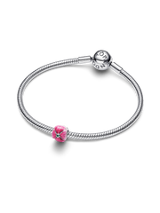 Pink Tulip Charm - Sterling silver, 14k gold plating