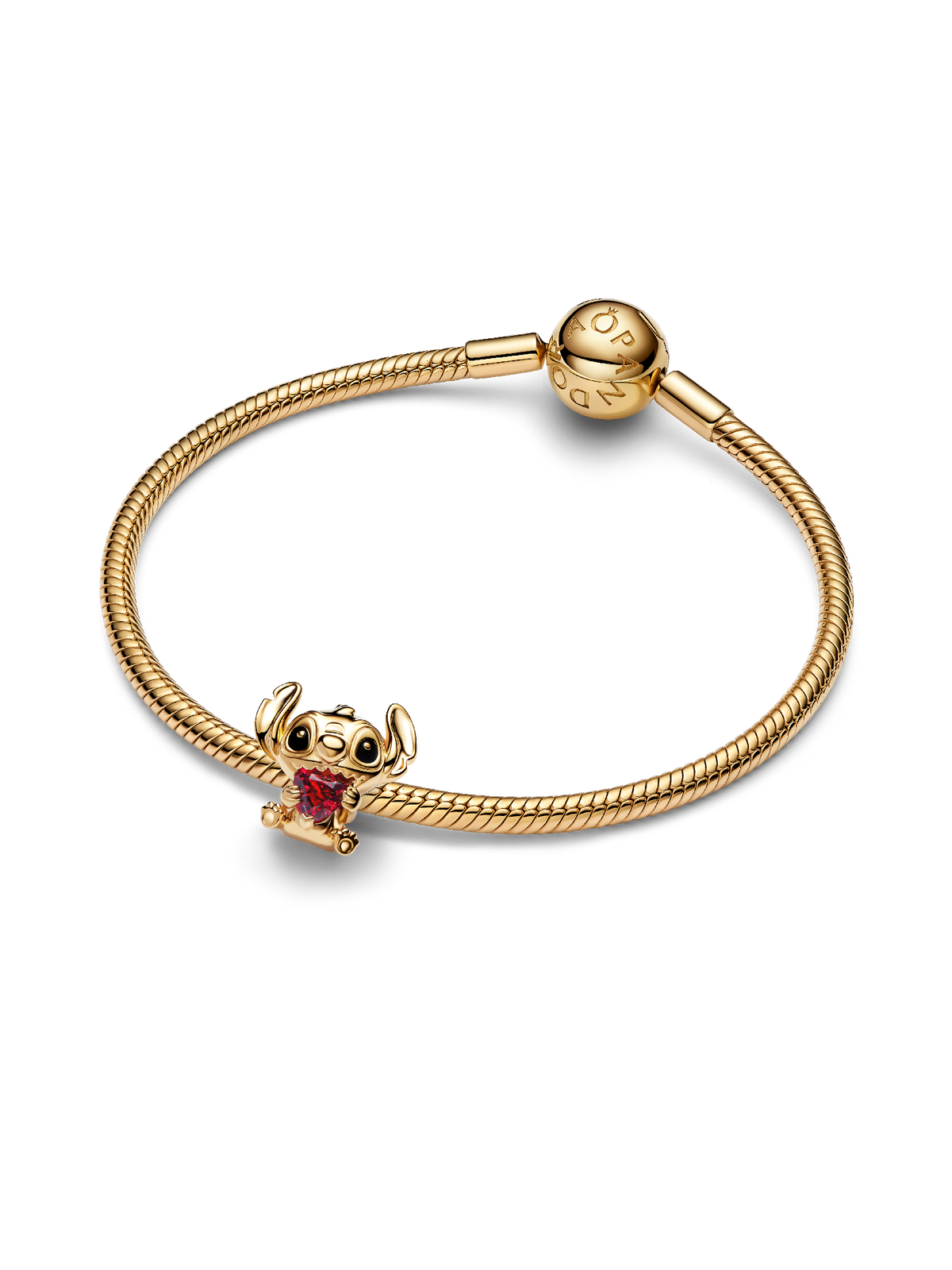 Disney Stitch Heart Charm - 14k gold plating