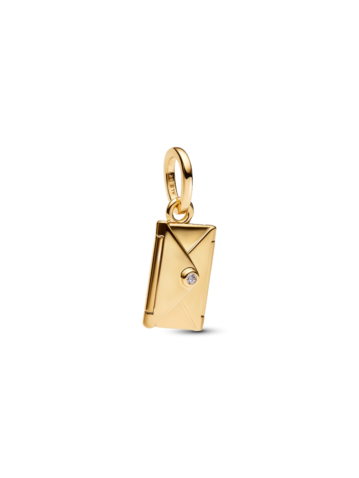 Engravable & Openable Envelope Dangle Charm - 14k gold plating