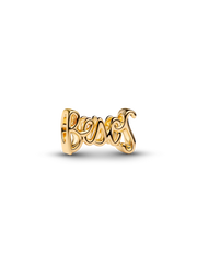 Besos Script Charm - 14k gold plating