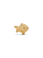Textured Fish Mini Charm - 14k gold plating