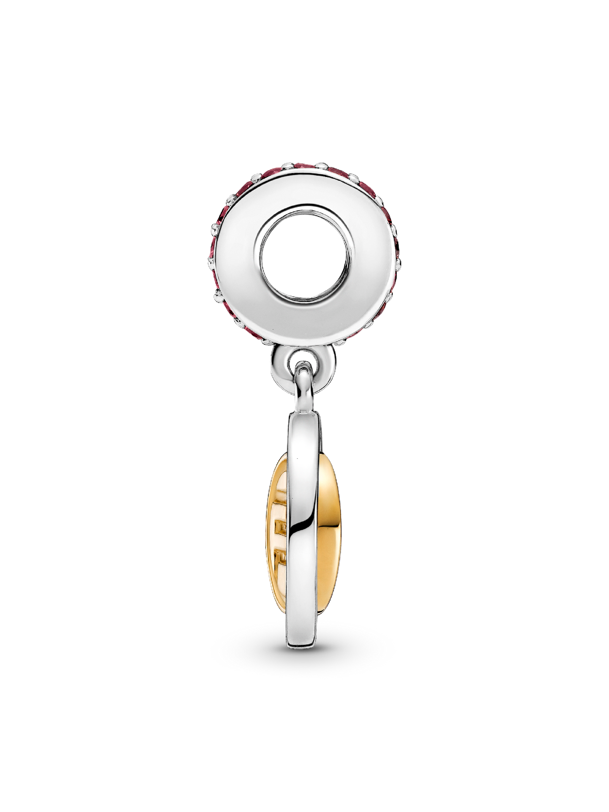 FINAL SALE - Spinning Lucky Dangle Charm - Sterling silver, 14k gold plating