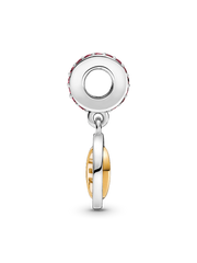 FINAL SALE - Spinning Lucky Dangle Charm - Sterling silver, 14k gold plating