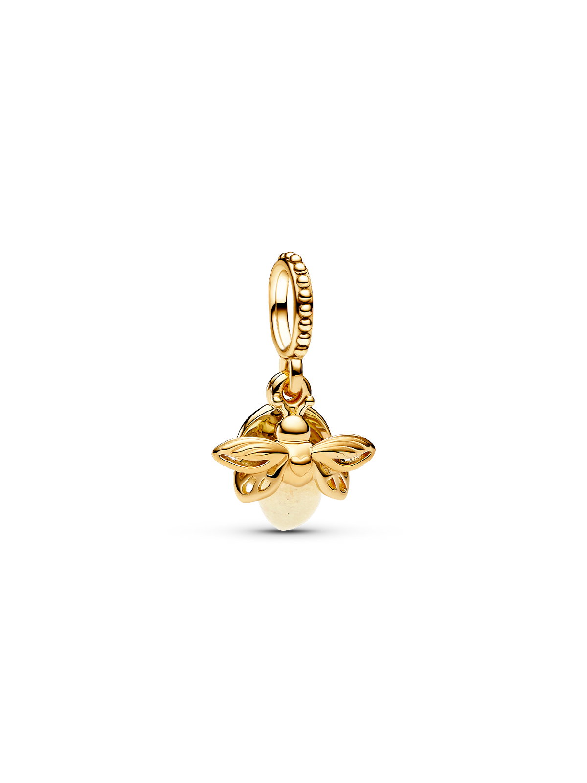 Glow-in-the-dark Firefly Dangle Charm - 14k gold plating